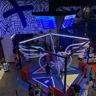 One of many fun games! You play against 3 other people and hit as many lit up buttons as you can before time runs out.