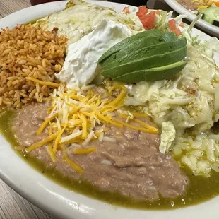 a plate of mexican food