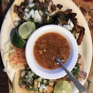 a plate of mexican food