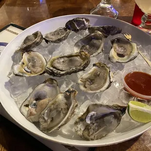 Raw oysters