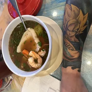 Super Saiyan seafood soup! Y U M ! !