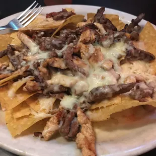 Steak and Chicken Nachos