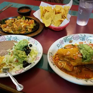 Espresso burrito and vegitarian fajita, deliciousness!