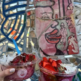 Bae Bowl- Half Playa Pitaya Half Stupid Cupid Base TPD  In honor of Valentine's Day!