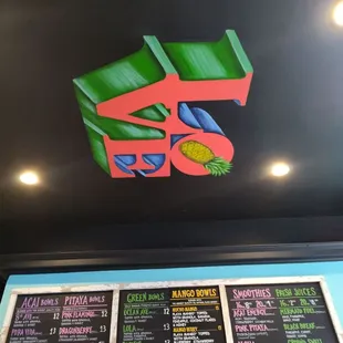 Menu and decor