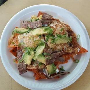 Chilaquiles con carne de cecina