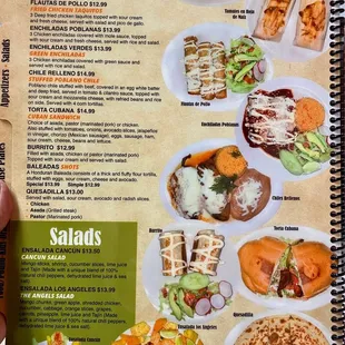 a hand holding a menu