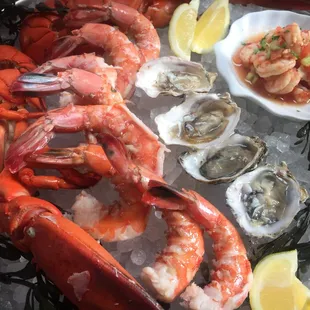 Seafood tower perfect for sharing