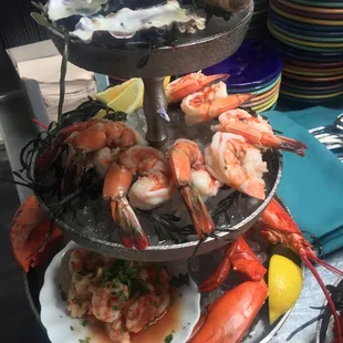 Billy's famous seafood tower!