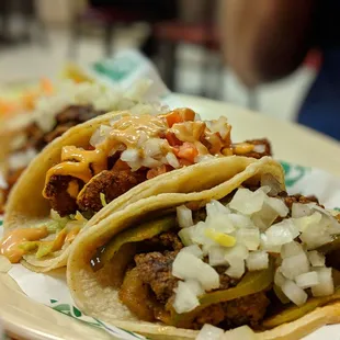 Three taco plate