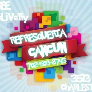 a colorful banner with the words free delivery