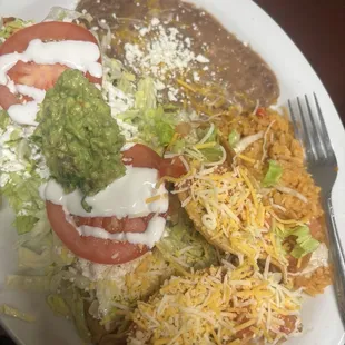 2 flautas 2 crispy tacos delicious!