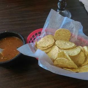 Salsa good and hot! Just wish they would change their chips!