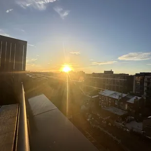 Golden hour from rooftop bar