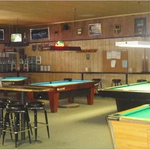 billiards and pool tables