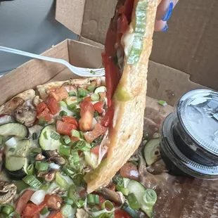 Very thin &amp; doughy