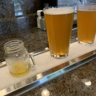 Frozen trough in the bar to keep your beer cold!