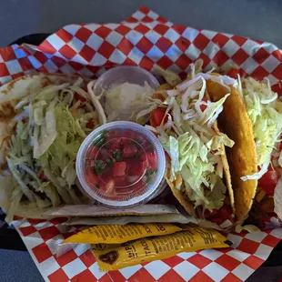 Taco Tuesday: Soft or hard ground beef tacos for $2.25 each.