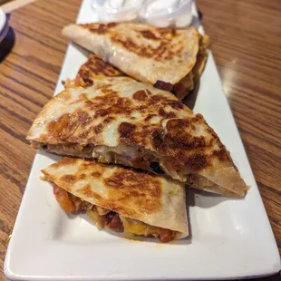 Chicken Quesadilla for $13.