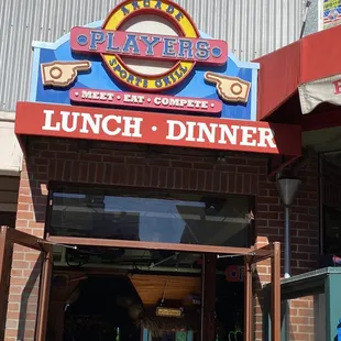 the front of the restaurant