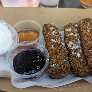 Burnt cinnamon toast crunch French toast sticks