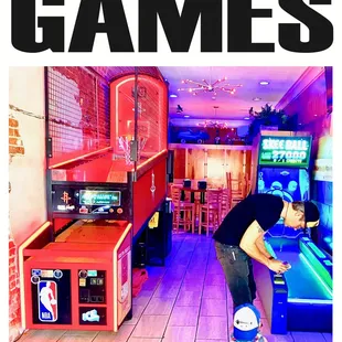 Fun games &amp; cool inside seating!