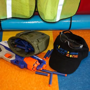 Our standard NERF gear that is included in the price of admission