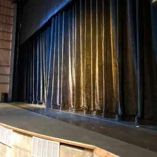 Before the curtain rises.