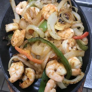 Fajitas camarones