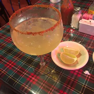 Margarita dressed with chili powder instead of salt is the way to go!!!!