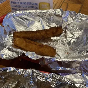 Fried zucchini-the basket was full but we ate most of it before I remembered to take a picture.
