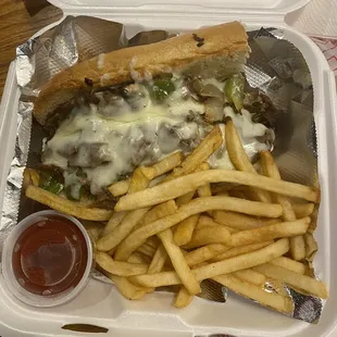 Phillip Cheesesteak w/fries