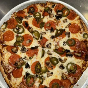a pepperoni pizza