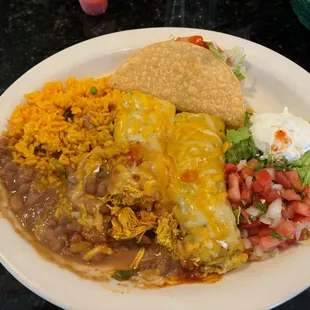 Taco, tamale, platter