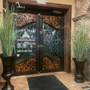 entrance to the restaurant