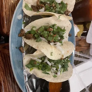 Carne asada soft tacos