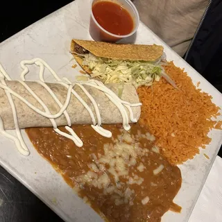 #9. Burrito, Taco Combo