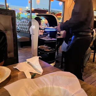 They have the robot waiter