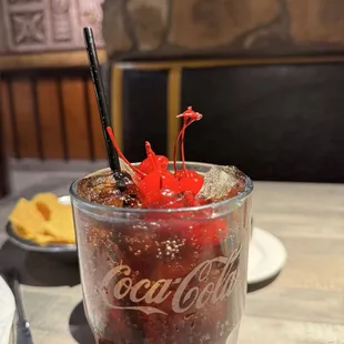 cherry coke with extra cherries unsolicited, extra appreciated! Thanks!