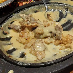 Loved the queso! Shrimp, steak, and chicken