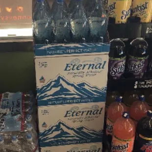 Eternal all Natural Alkaline Spring Water is on display or cold, Nature's Perfect Water