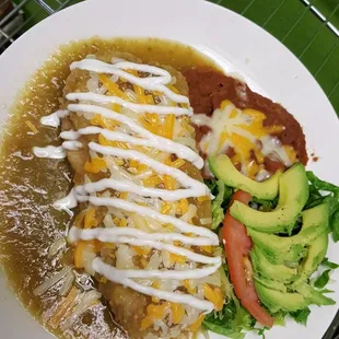 a plate of mexican food