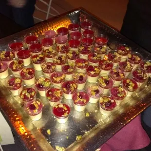 Hacienda Del Sol sweet potato compote with cranberry gel and candied pumpkin seeds