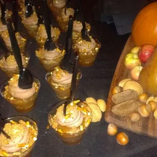 From Wildflower.....verrine with pretzels, salted Carmel, bittersweet choco mousse and banana cake......