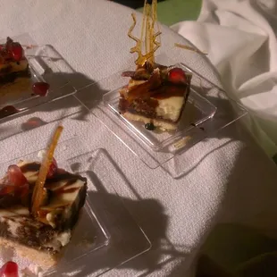 From gourmet Girls Gluten Free Bakery......sweet and salty feta cheesecake.....