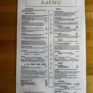 Menu, pg 1