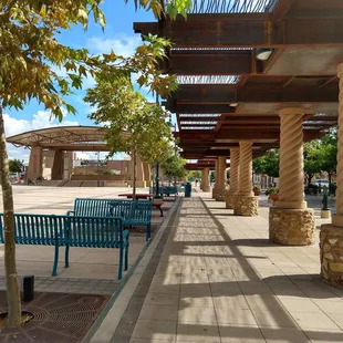 Benches with a little shade