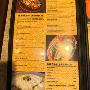 Fajitas,enchiladas and tacos