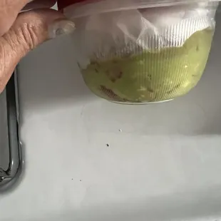 I put the million dollar guacamole in a container at home to save it!