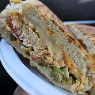 Sriracha chicken panini